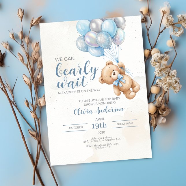 Invitation à la Baby Shower Ourson (Créateur téléchargé)