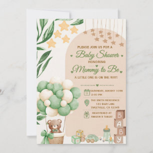 Invitation à la baby shower Ourson