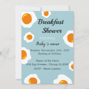 Invitation à la Baby Shower Petit Déjeuner