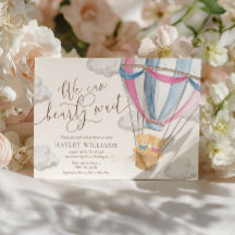 Invitation à la baby shower pour jumeaux We Can Be