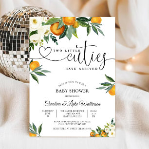 Invitation à la Baby Shower pour les Deux Petits B