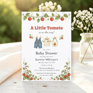 Invitation à la baby shower pour un Petit Tomate S