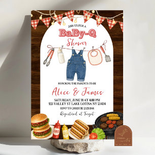 Invitation à la baby shower Rustic Boy babyQ