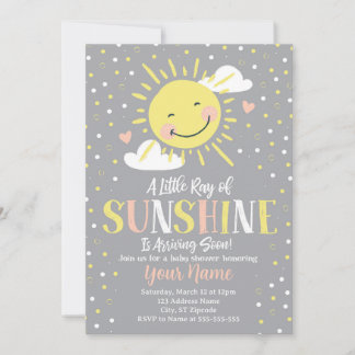 Invitation à la Baby Shower Sunshine