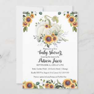 Invitation à la Baby Shower Tournesols Verdure Cit