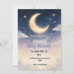 Invitation à la baby shower Twinkle Little Star