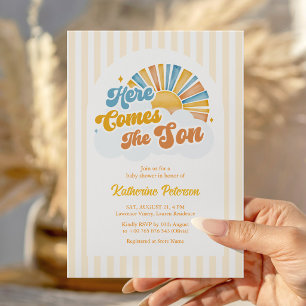 Invitation à la Baby Shower « Voici venir le fils 