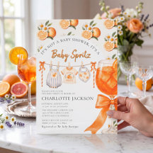 Invitation à la Baby Spritz Orange Citrus pour la