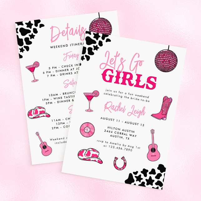 Invitation à la bachelorette Disco Cowgirl (Créateur téléchargé)