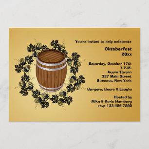 Invitation à la barelle de bière Oktoberfest