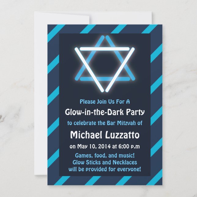 Invitation à la Barre tamisée Mitzvah (Devant)