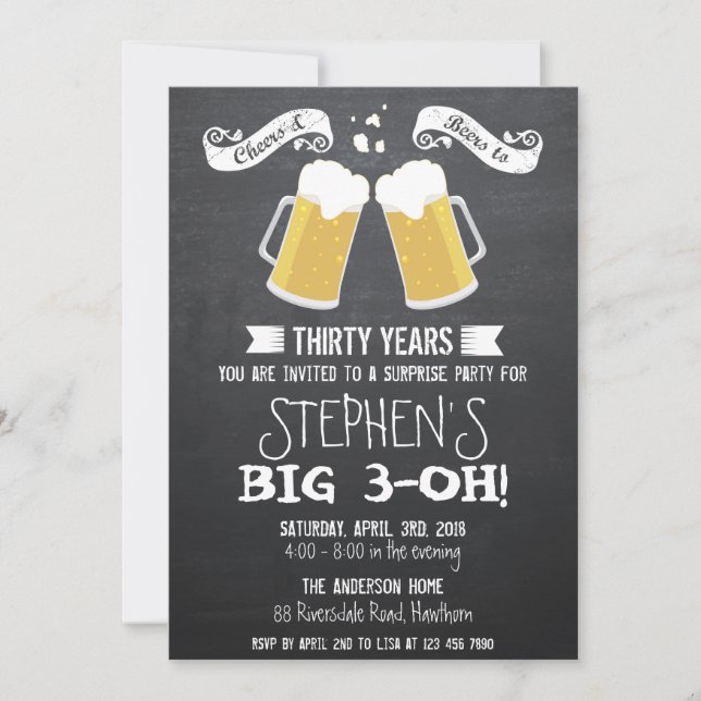 invitation à la bière / à la bière (Devant)