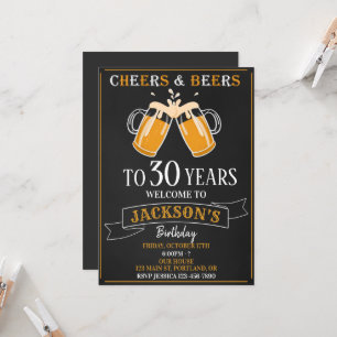 Invitation à la bière et à la bière Fête d'anniver