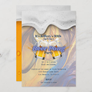 Invitation à la bière pong