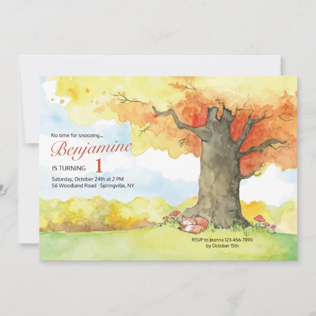 Invitation à la canopée d'automne (Devant)