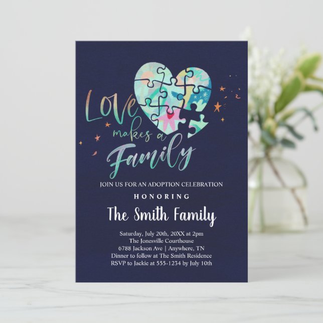 Invitation à la célébration d'adoption / Baby Show (Debout devant)