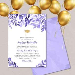 Invitation à la célébration de la graduation viole