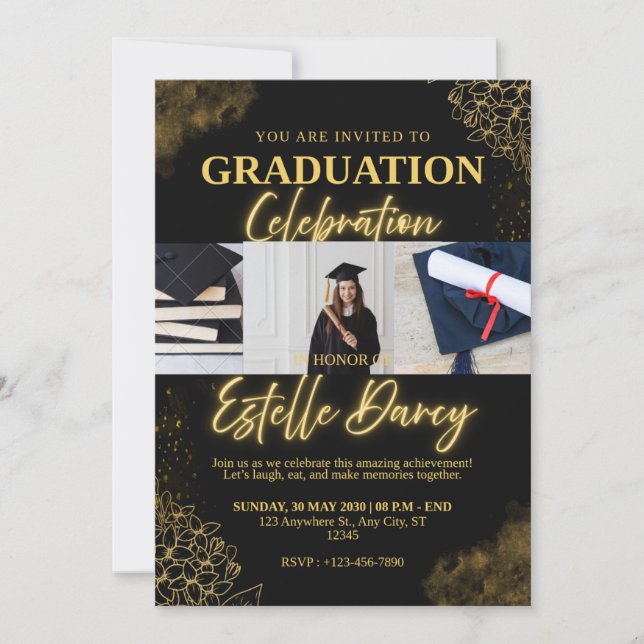 Invitation à la célébration de la remise des diplô (Devant)