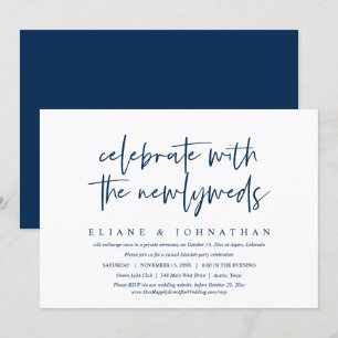 Invitation à la célébration de mariage intime et d
