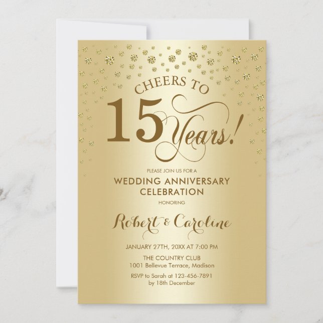 Invitation à la célébration des 15 ans d'anniversa (Devant)