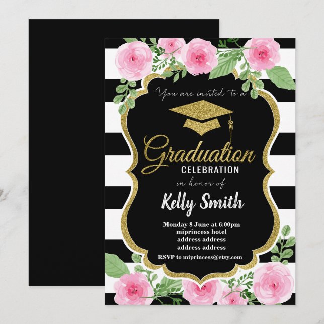 Invitation à la célébration des diplômes (Devant / Derrière)