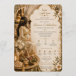 Invitation à la célébration marocaine de henné du 
