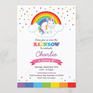 Invitation à la célébration Rainbow