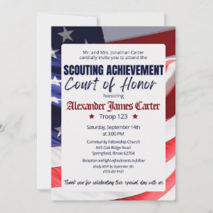 Invitation à la cérémonie de la Cour d'honneur
