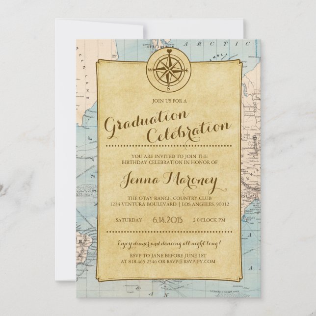Invitation à la cérémonie de remise des diplômes (Devant)