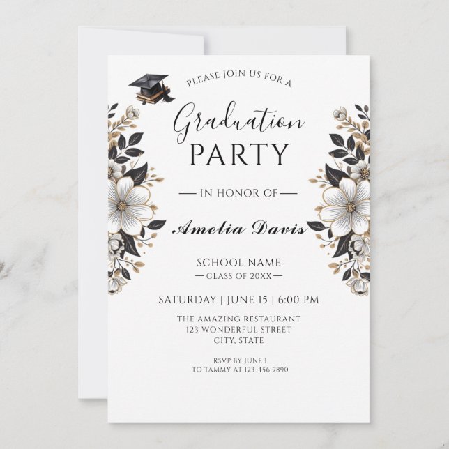 Invitation à la cérémonie de remise des diplômes B (Devant)