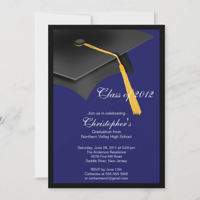 Invitation à la cérémonie de remise des diplômes d (Devant)