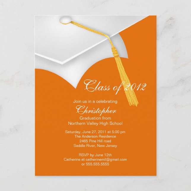 Invitation à la cérémonie de remise des diplômes d (Devant)