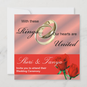 Invitation à la cérémonie des Mariages gays lesbie