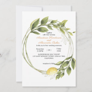 Invitation à la cérémonie du mariage.