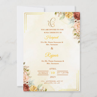 Invitation à la cérémonie du Roka floral, carte Fi