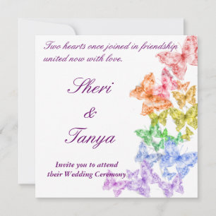 Invitation à la cérémonie gay Lesbian Rainbow Mari