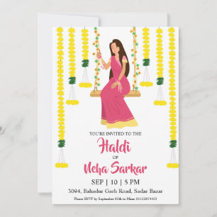 invitation à la cérémonie haldi