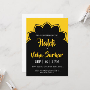 invitation à la cérémonie haldi