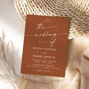 Invitation à la cérémonie minimaliste des Mariages