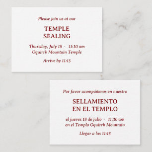 Invitation à la chasse au temple rouge espagnol-an