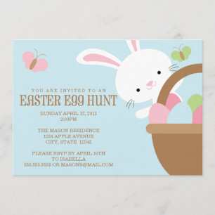 Invitation à la chasse aux oeufs de Pâques