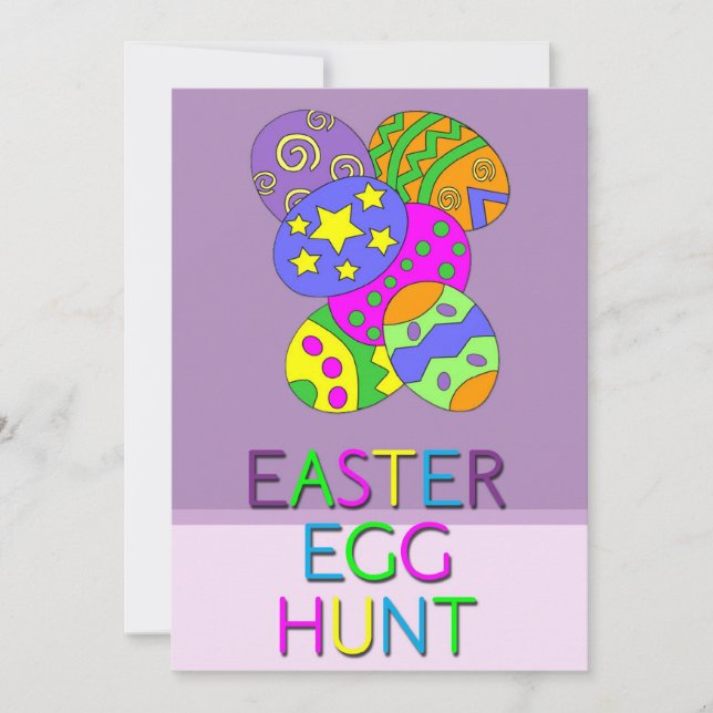 Invitation à la chasse aux oeufs de Pâques (Devant)