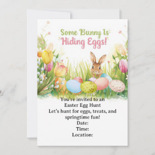 Invitation à la chasse aux œufs de Pâques – Fête d