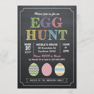 Invitation à la chasse aux oeufs de Pâques / Invit