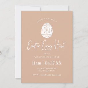 Invitation à la chasse aux oeufs de Pâques rose