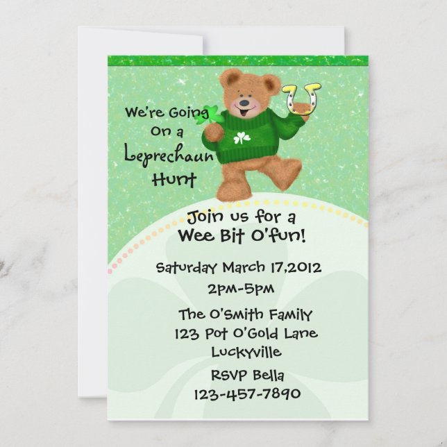 Invitation à la chasse de Leprechaun (Devant)