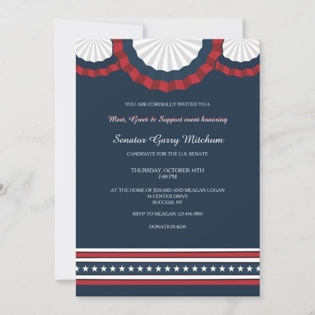 Invitation à la collecte de fonds de Bunting Patri (Devant)