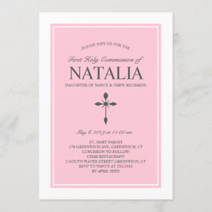 Invitation à la communion couleur personnalisée él
