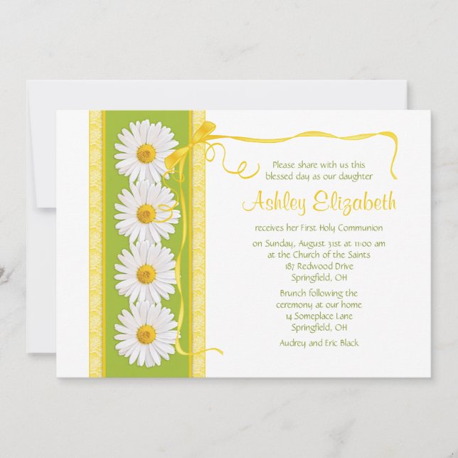 Invitation à la communion de la marguerite jaune v (Devant)