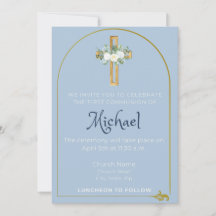 Invitation à la communion d'un garçon